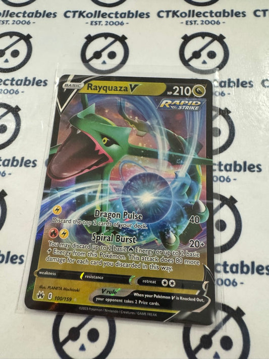 Rayquaza V Ultra Rare 100/159 2023 Crown Zenith Pokémon Card