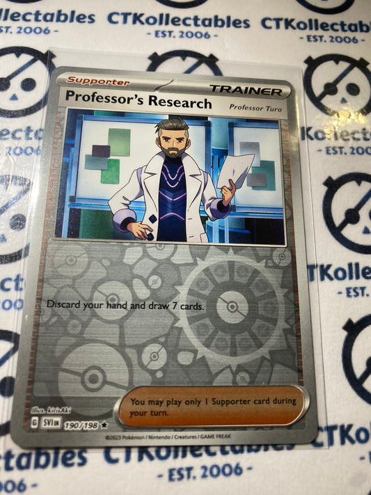Professor's Research Reverse Holo #190/198 2023 Scarlet & Violet Pokémon TCG