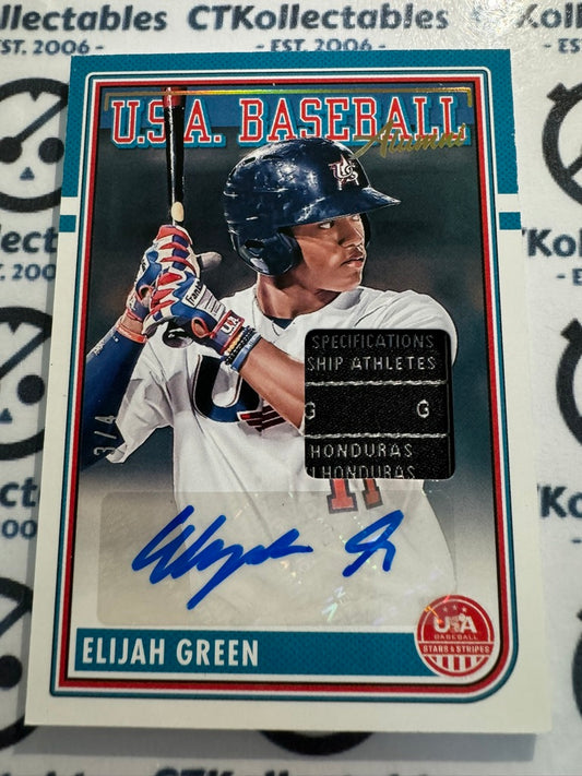 2024 Panini USA Stars & Stripes Elijah Green #3/4 Alumni Tag Patch Auto