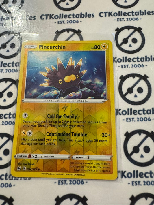 Pincurchin Reverse Holo #056/159 Crown Zenith Pokémon Card