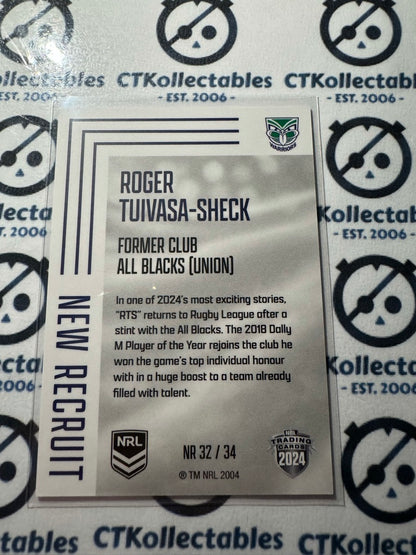 2024 NRL TLA Elite New Recruit - Roger Tuivasa-Sheck NR32 Warriors