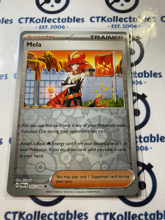 Mela Trainer Reverse Holo #167/182 2023 Paradox Rift Pokémon TCG