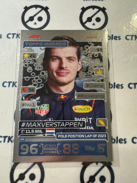 2024 Topps Turbo Attax F1 - Topps Awards Max Verstappen Mirror Foil #309