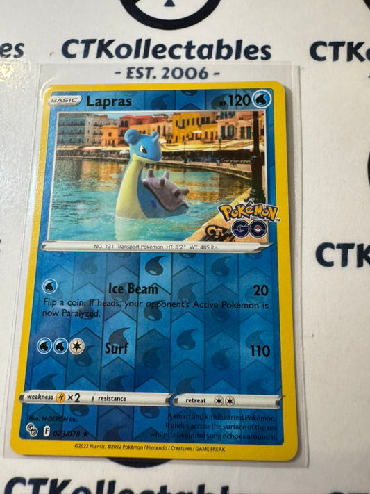 Lapras #023/078 Reverse Holo -Pokemon Go ! Pokemon Card