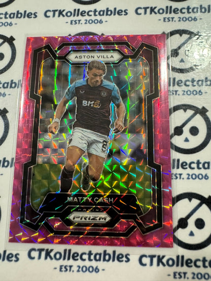 2023-24 Prizm Premier League Soccer Matty Cash #107 Pink Mosaic Prizm