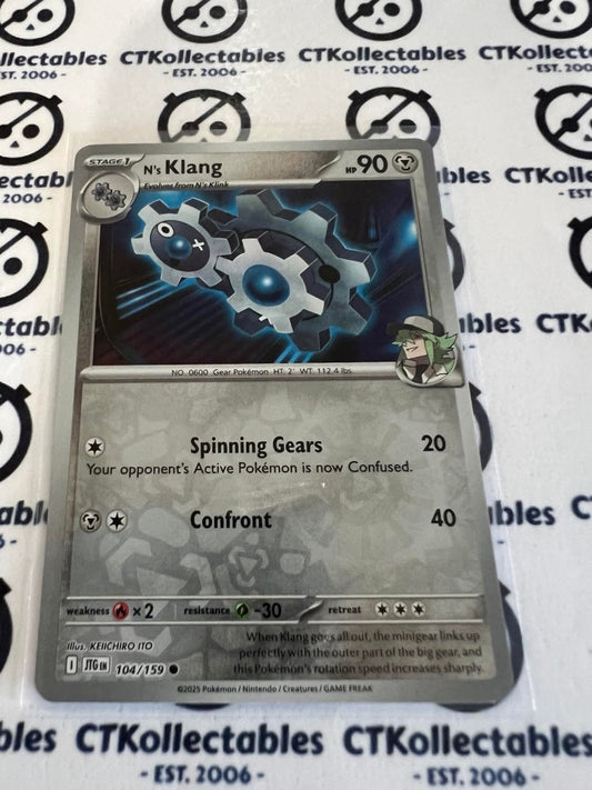 N's Klang Reverse Holo #104/159 Journey Together Pokemon Card TCG