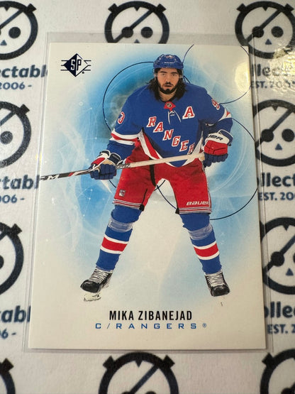 2020-21 NHL SP Hockey Mika Zibanejad Blue Parallel #87 Rangers