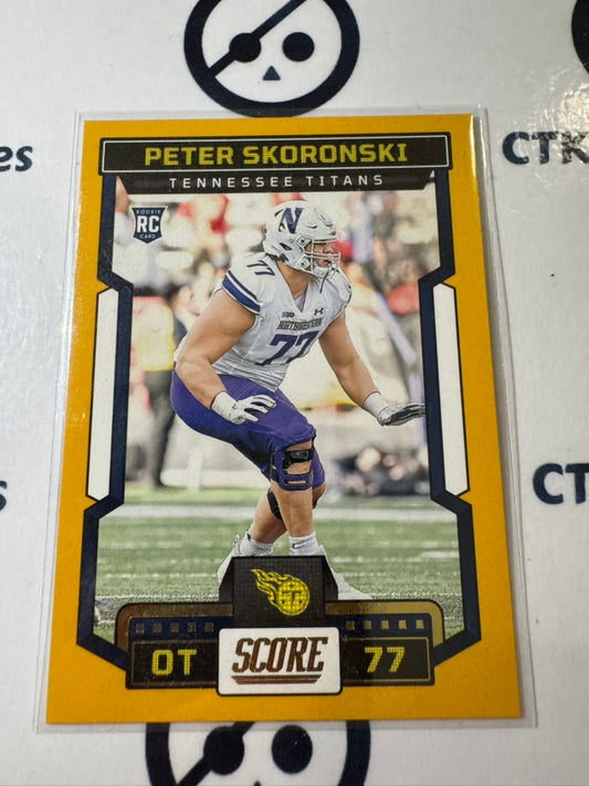 2023 NFL Score Gold #397 Peter Skoronski Tennessee Titans RC