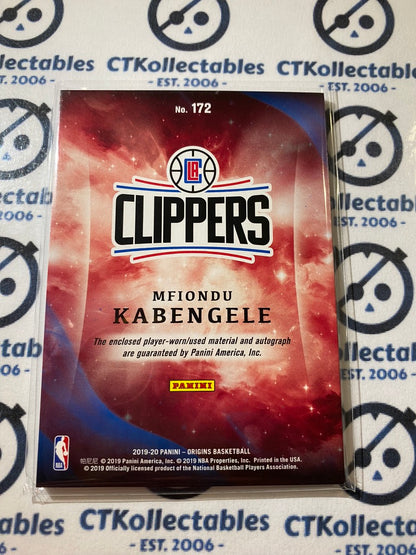 2019-20 NBA Panini Origins Mfiondu Kabengele Rookie Patch Auto Clippers