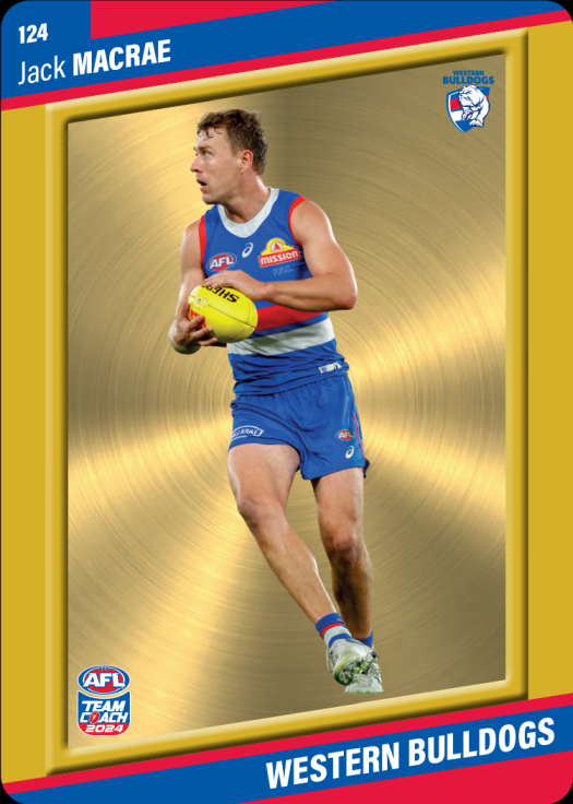 2024 AFL Teamcoach Jack Macrae Gold #124 Bulldogs