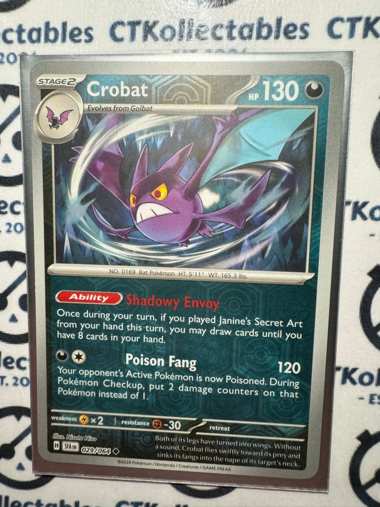 Crobat Reverse Holo #029/064 2024 Shrouded Fable Pokemon TCG