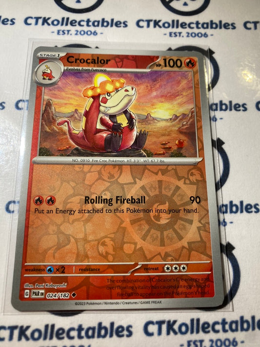 Crocalor Reverse Holo #024/182 2023 Scarlet & Violet Paradox Rift Pokémon TCG