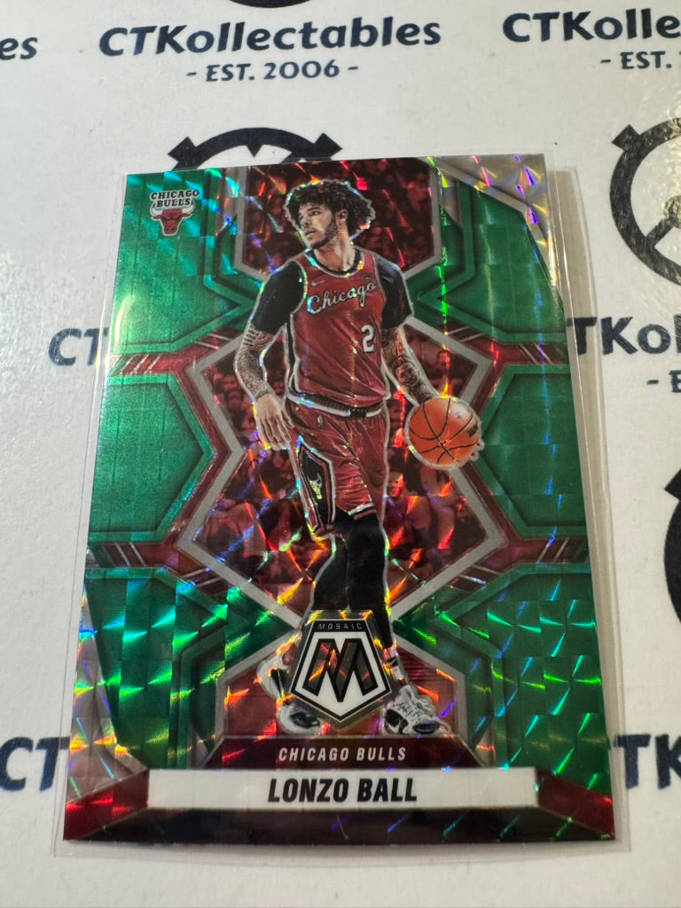2021-22 Panini Nba Mosaic Lonzo Ball Green Prizm #33 Bulls