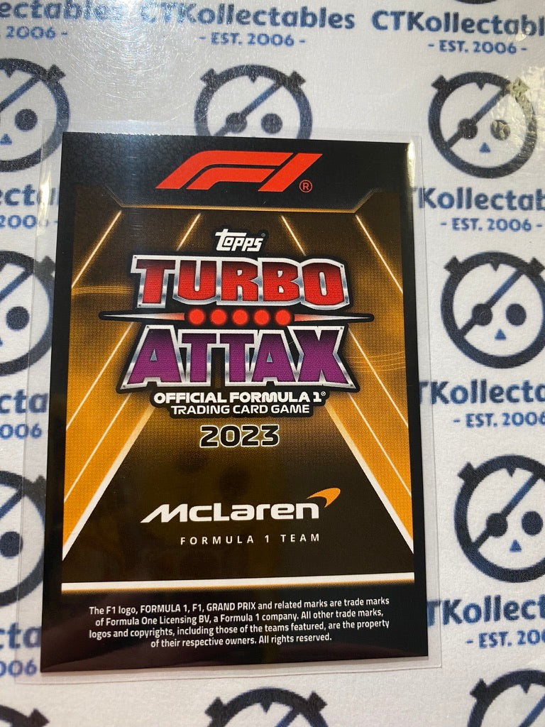 2023 Topps Turbo Attax F1 -Foil Lando Norris Superstar #280 McLaren