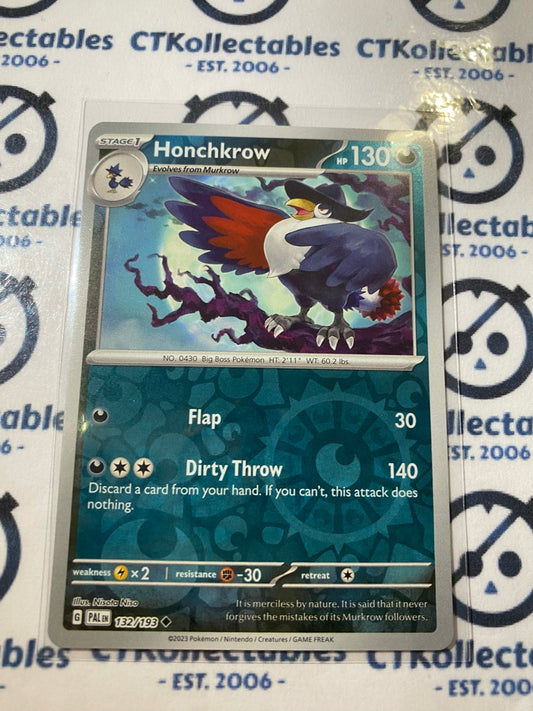 Honchkrow Reverse Holo #132/193 2023 Paldea Evolved Pokemon Card