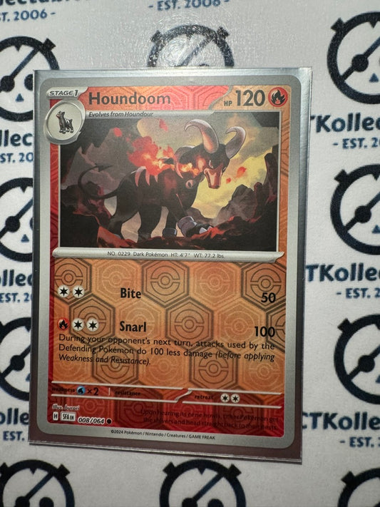 Houndoom Reverse Holo #008/064 2024 Shrouded Fable Pokemon TCG