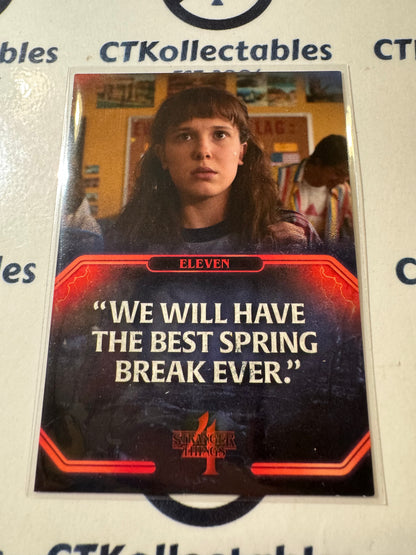 2023 Topps Stranger Things Season 4 #Q-20 Eleven Quotes