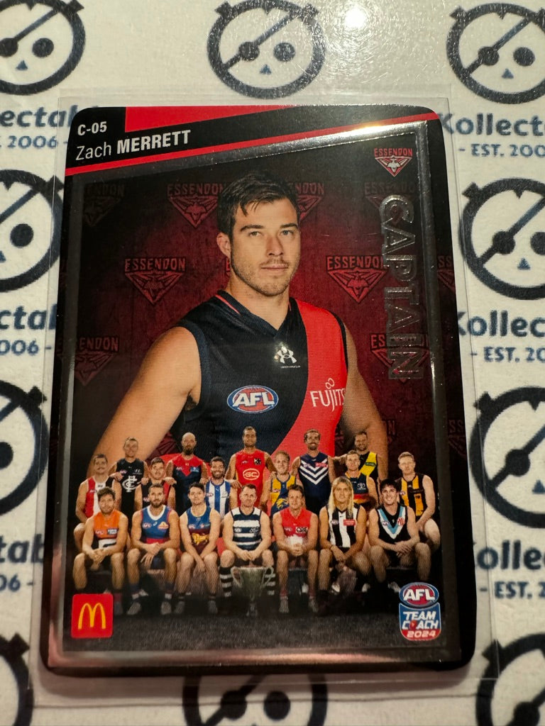 2024 AFL Teamcoach Maccas Captain Silver - Zach Merrett C-05 Bombers