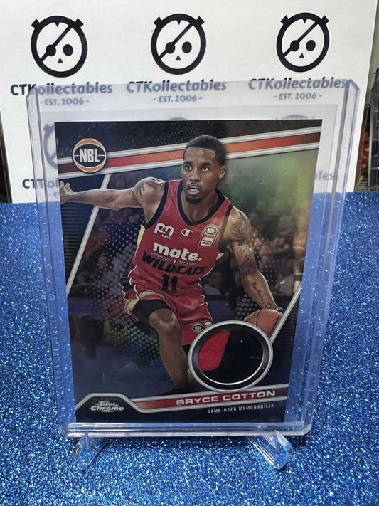 2023-24 Topps Chrome NBL RELIC Refractor #NRR-19 Bryce Cotton Perth Wildcats