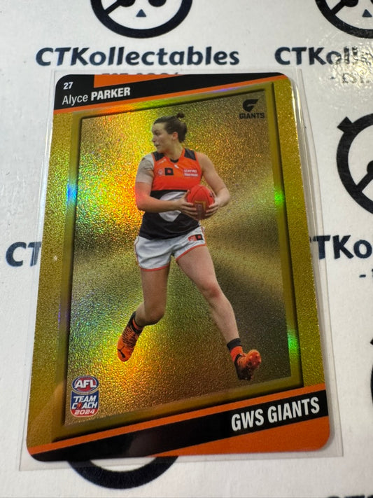2024 AFLW Teamcoach GOLD #27 Alyce Parker Giants