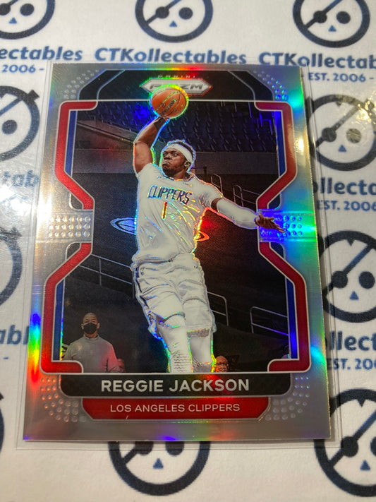 2021-22 Panini NBA Prizm Reggie Jackson Silver Prizm #213 Clippers