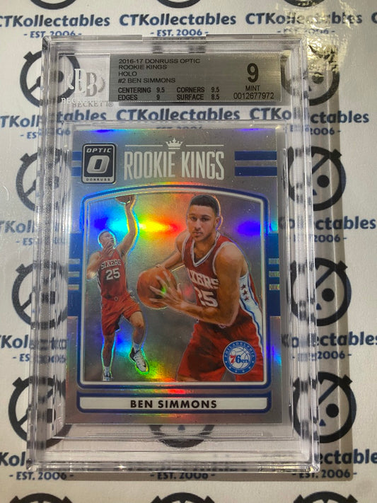 2016-17 Panini Donruss Optic Rookie Kings Ben Simmons BGS 9 76er's