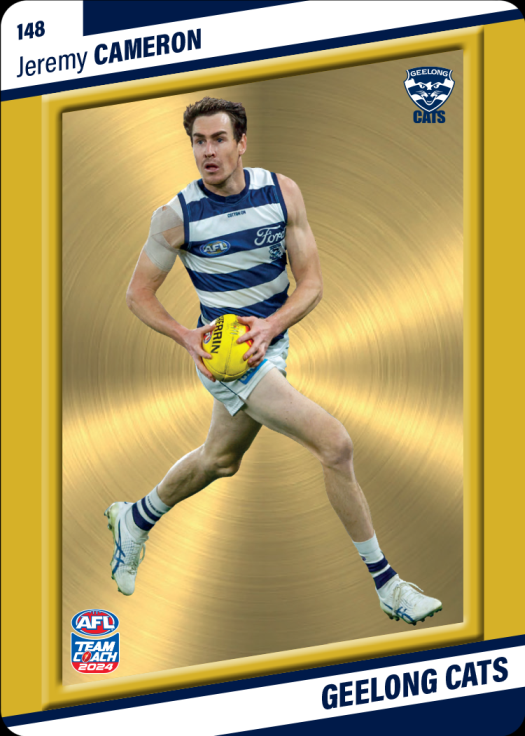 2024 AFL Teamcoach Jeremy Cameron Gold #148 Cats