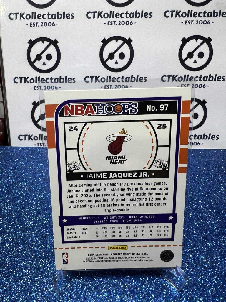 2024-25 Panini NBA HAUNTED HOOPS Slime Parallels #97 Jaime Jaquez Jr. Miami