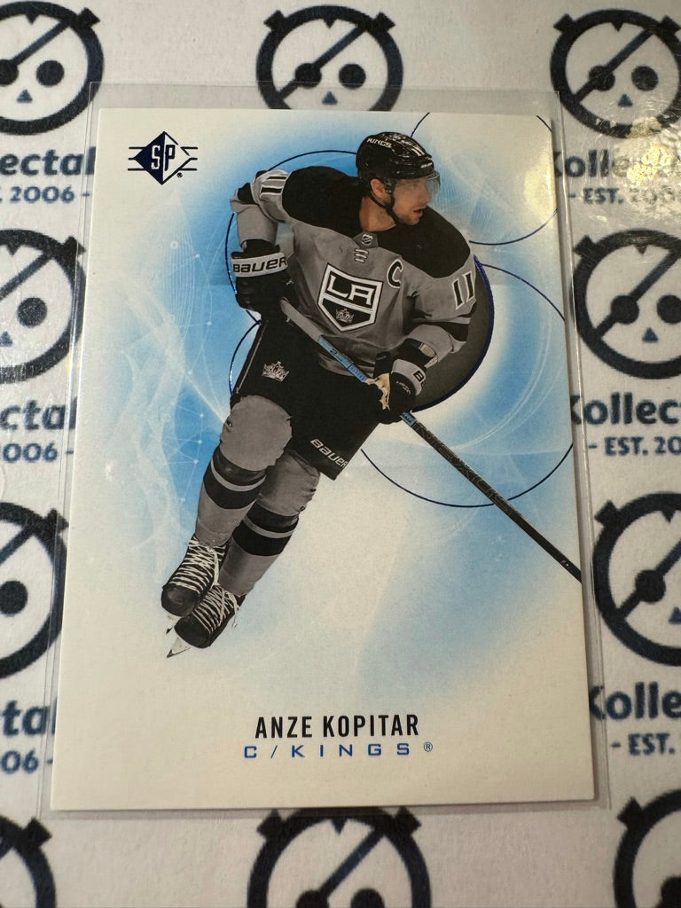 2020-21 NHL SP Hockey Anze Kopitar Blue Parallel #92 Kings