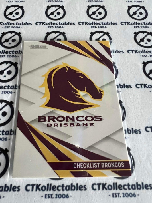 2024 NRL Traders Pearl special Parallel - Broncos Checklist PS001