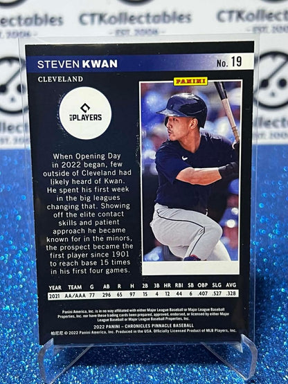 2022 Chronicles MLB Pinnacle #19 Steven Kwan Rookie Card Cleveland