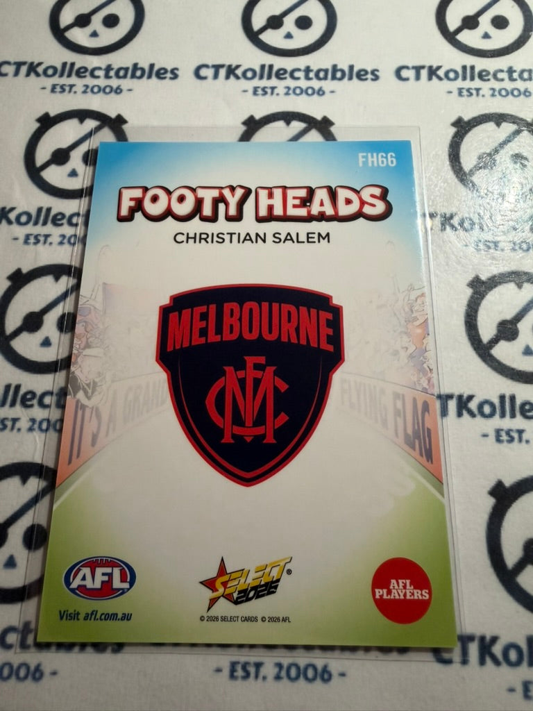 2026 Select AFL Footy Stars Footy Heads FH66 Christian Salem Demons