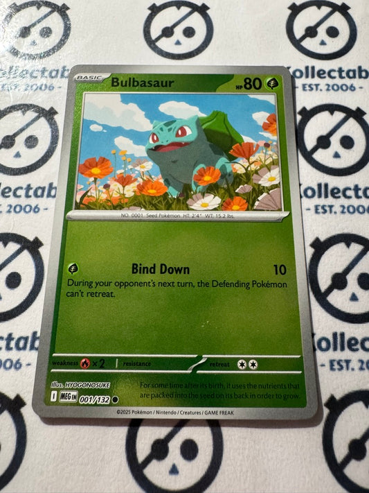 Bulbasaur Reverse Holo #001/132 Mega Evolution Pokemon