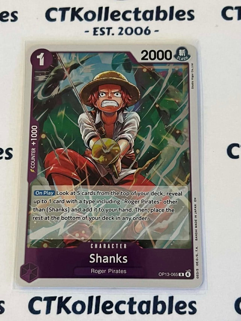 One Piece - Carrying on his will FOIL OP13-065 – Shanks– Rare