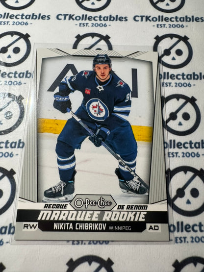 2024-25 O-Pee-Chee Hockey Marquee Rookie #593 Nikita Chibrikov, Winnipeg Jets