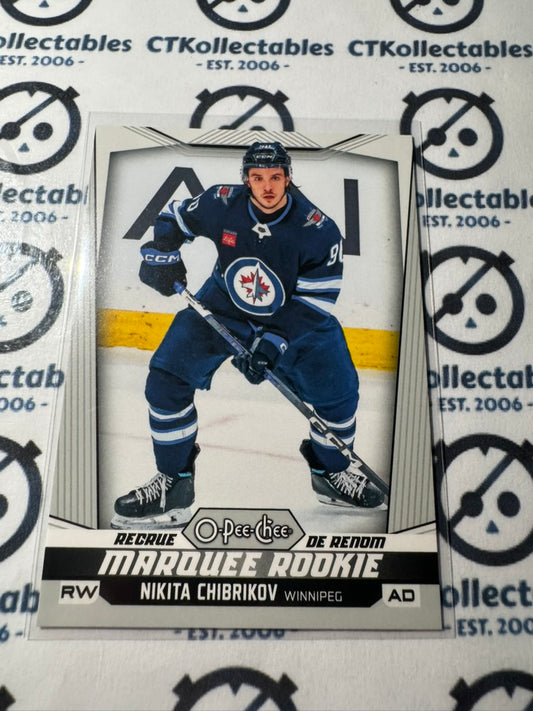 2024-25 O-Pee-Chee Hockey Marquee Rookie #593 Nikita Chibrikov, Winnipeg Jets