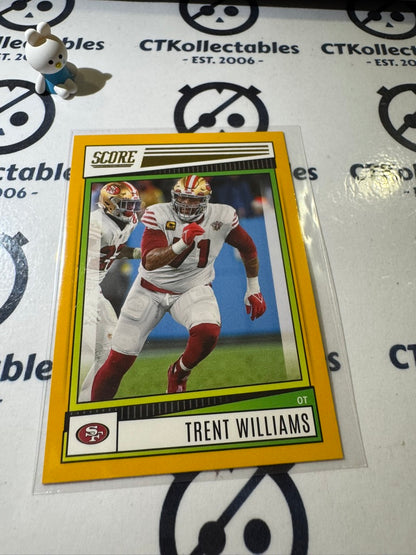 2022 PANINI NFL SCORE TRENT WILLIAMS GOLD #164 49ERS