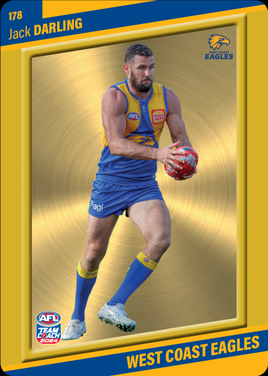 2024 AFL Teamcoach Jack Darling Gold #178 Eagles