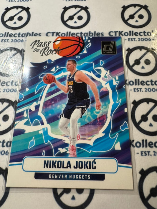 2024-25 NBA Panini Donruss Nikola Jokic Pass the rock #8 Nuggets