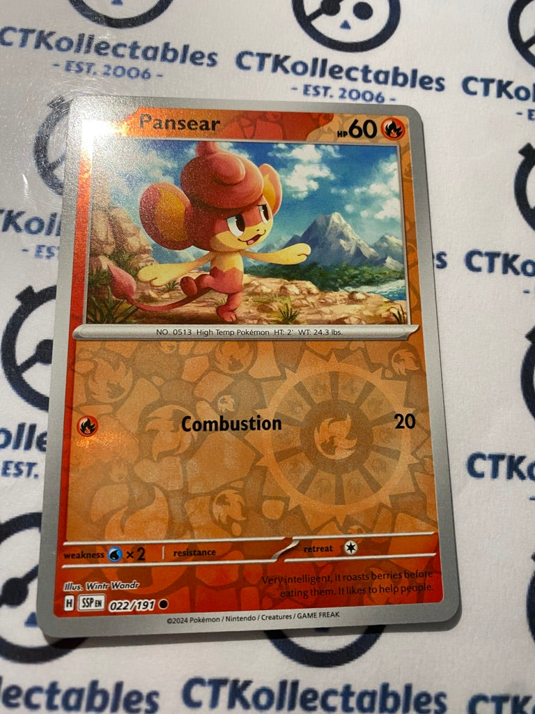 Pansear Reverse Holo #022/191 Surging Sparks Pokémon TCG 2024