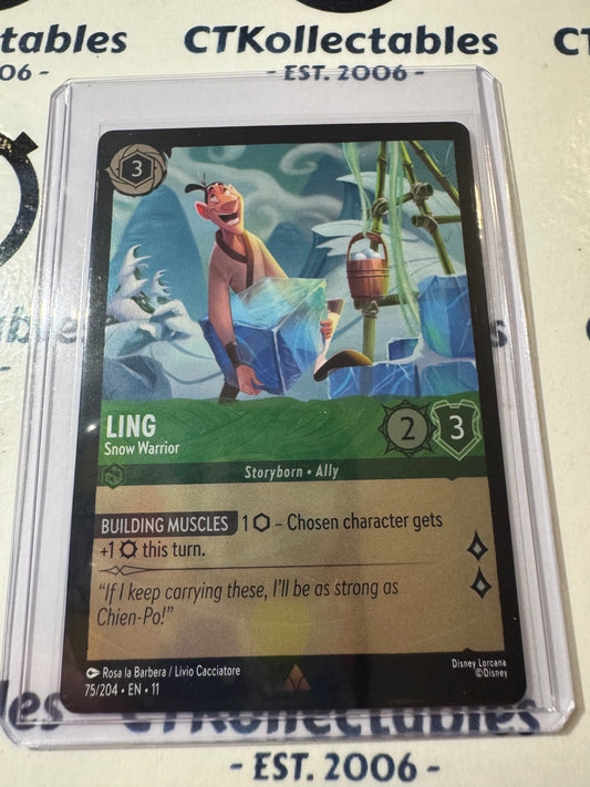 Disney Lorcana Winterspell 75/204 Ling – Snow Warrior COLD FOIL R