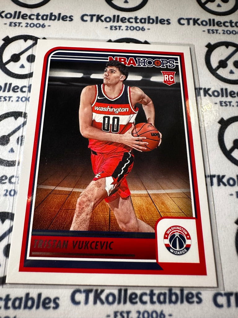 2023-24 NBA Panini Hoops Tristan Vukcevic Rookie Card #254 Wizards