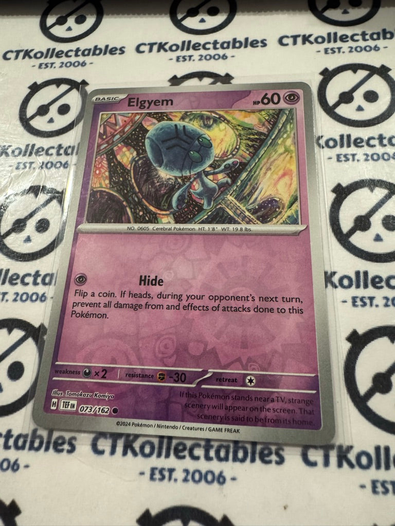 Elgyem Reverse Holo Scarlet & Violet Temporal Forces # 073/162 Pokemon