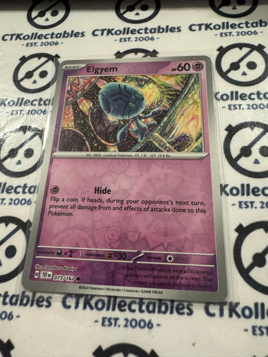 Elgyem Reverse Holo Scarlet & Violet Temporal Forces # 073/162 Pokemon