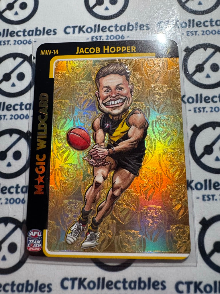 2025 AFL Teamcoach Jacob Hopper Magic Wildcard GOLD MW-14 Tigers