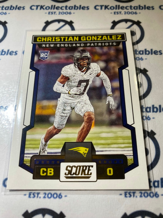 2023 NFL Panini Score #381 Christian Gonzalez - New England Patriots