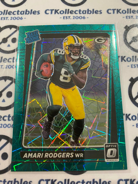 2021 NFL Donruss Optic Amari Rodgers Rated Rookie Green Velocity #261 Packers