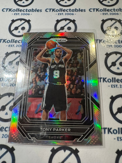 2022/23 Panini NBA Prizm Tony Parker Silver Prizm #299 Spurs