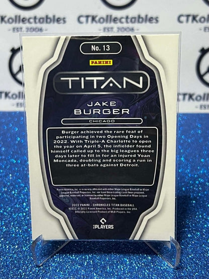 2022 Chronicles MLB Baseball Titan #13 Jake Burger RC Rookie Card