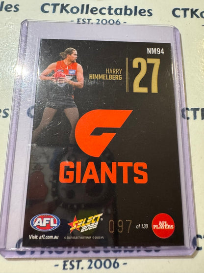 2022 AFL Footy Stars Numbers Midnight #NM94 Harry Himmelberg #097/130